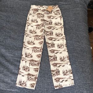 Reformation Jeans Sonora High Rise Straight Jeans-Desert Sand